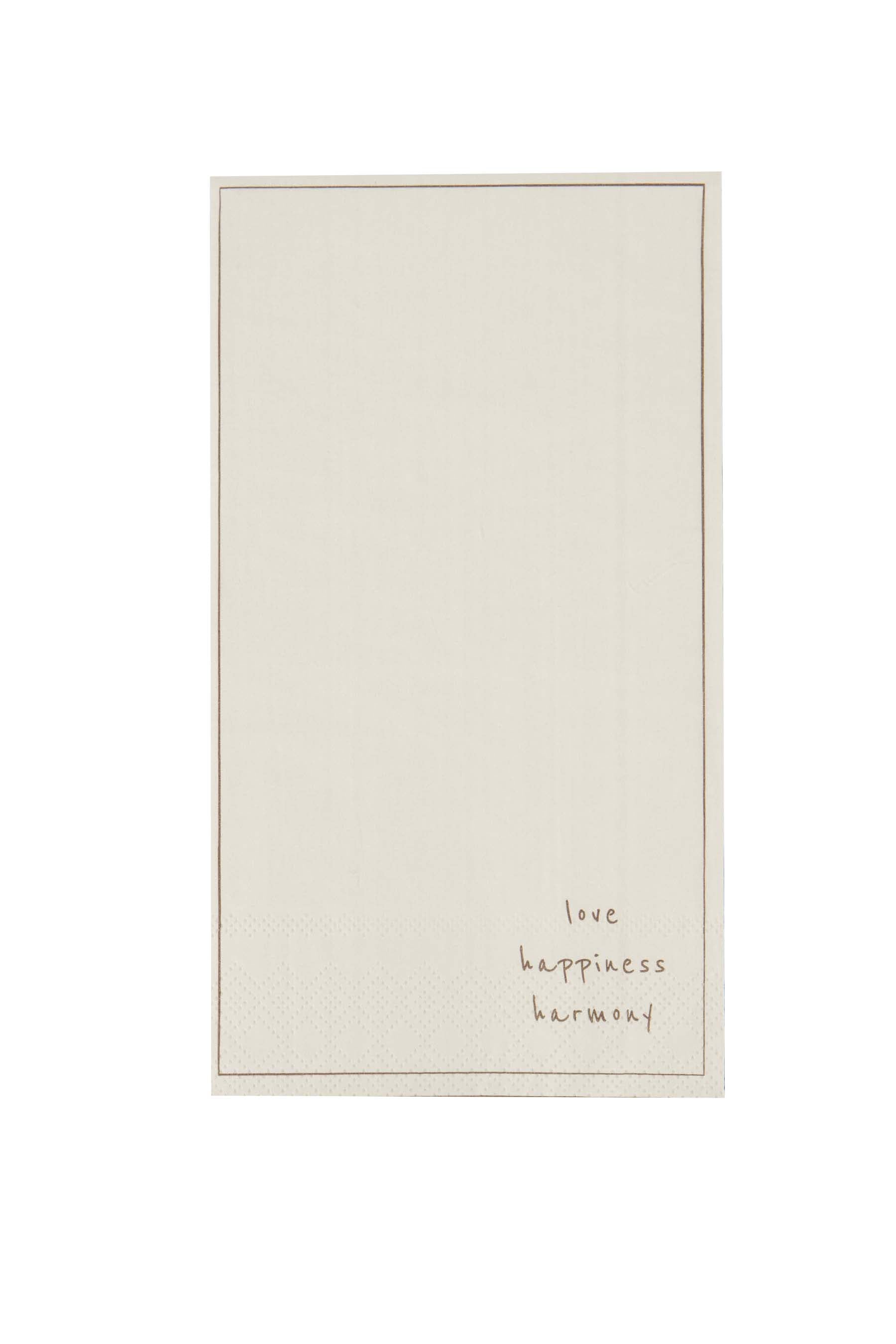 Zusss | Napkins rectangle happiness sand / dark brown