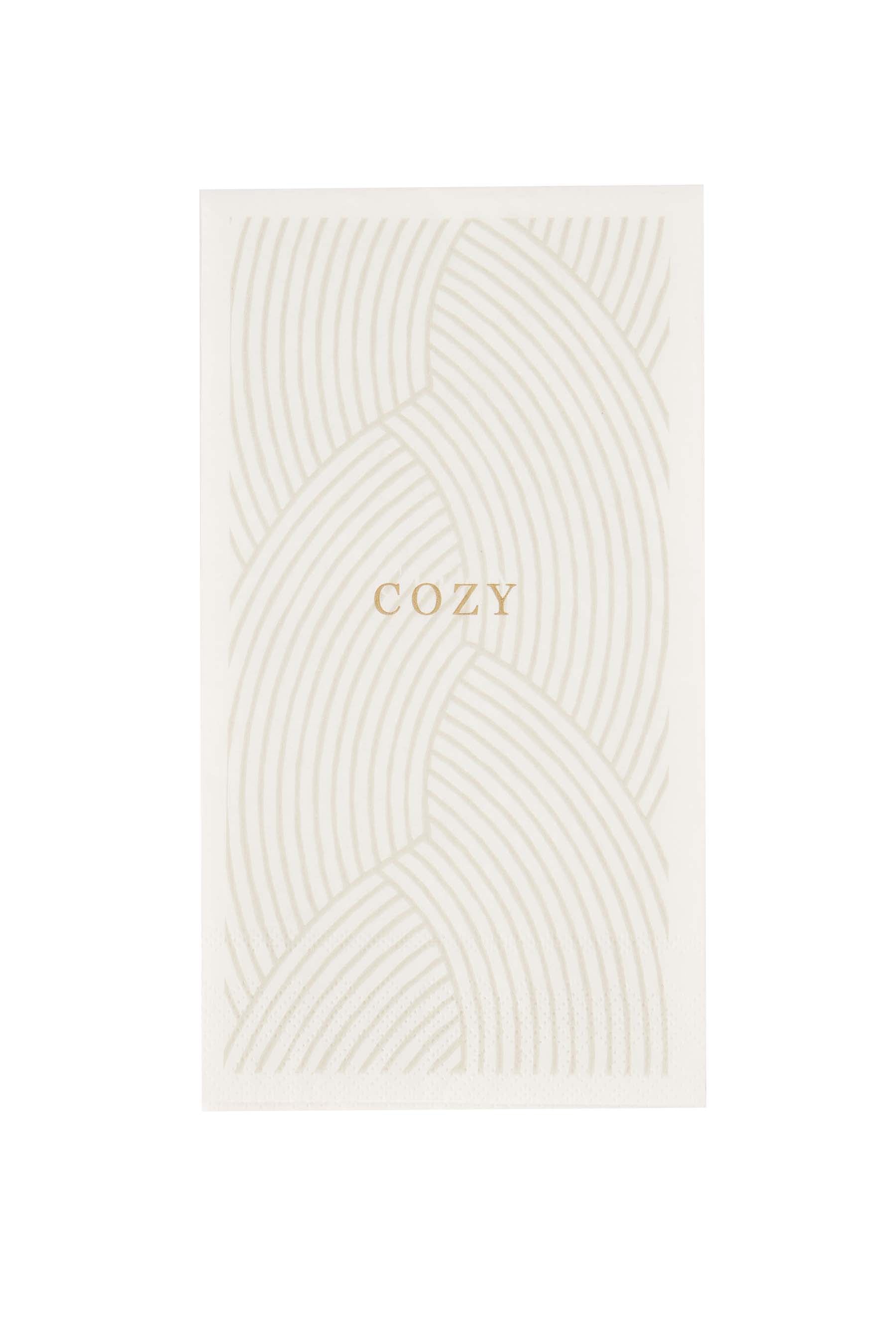 Zusss | Napkins rectangle braidpattern cozy white / gold
