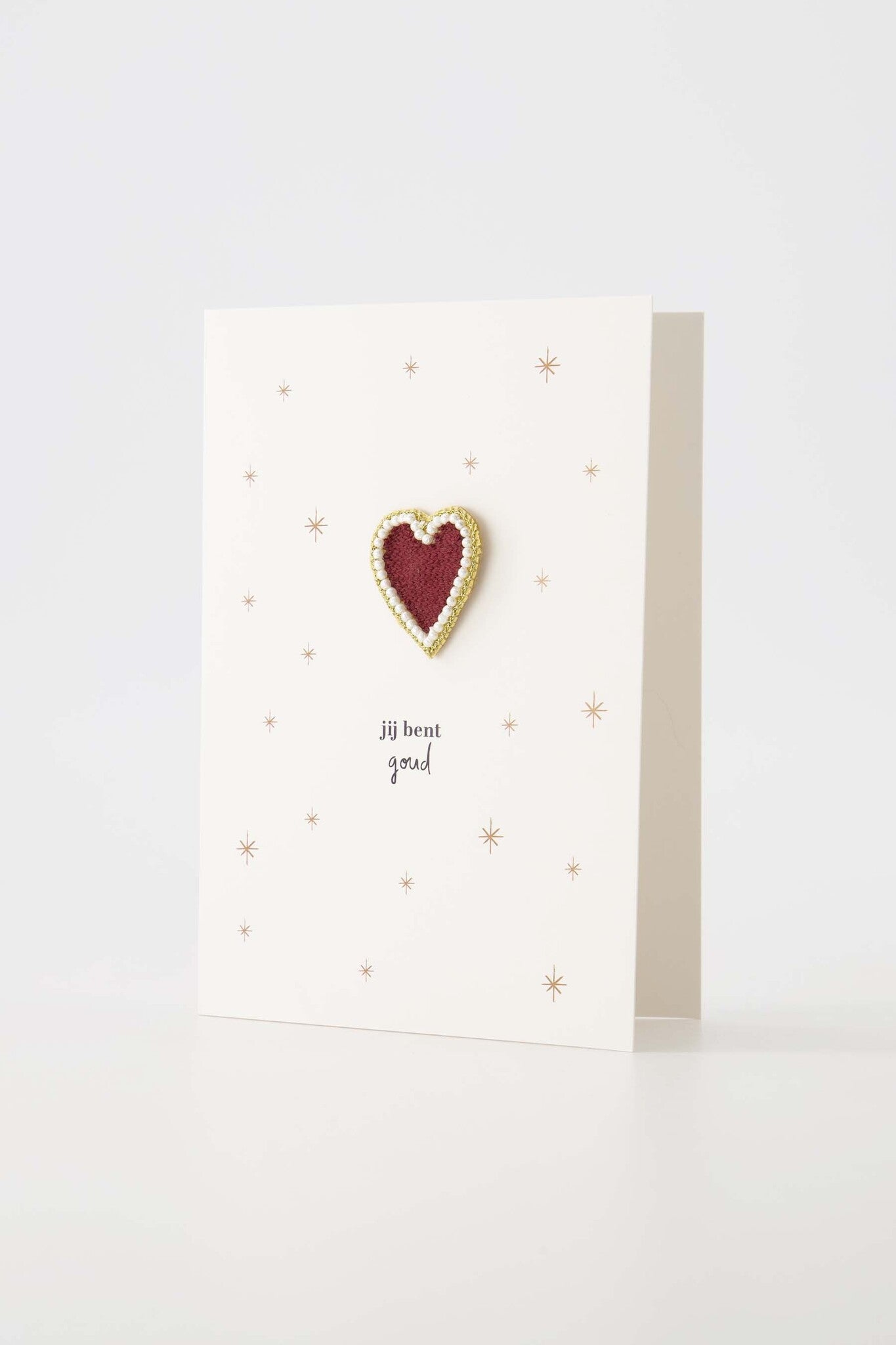 Zusss | Wenskaart broche hartje jij bent goud