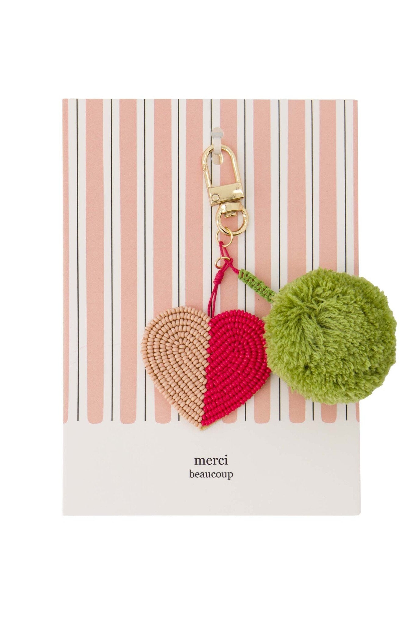 Zusss | Ansichtkaart tashanger pompon hart merci beaucoup