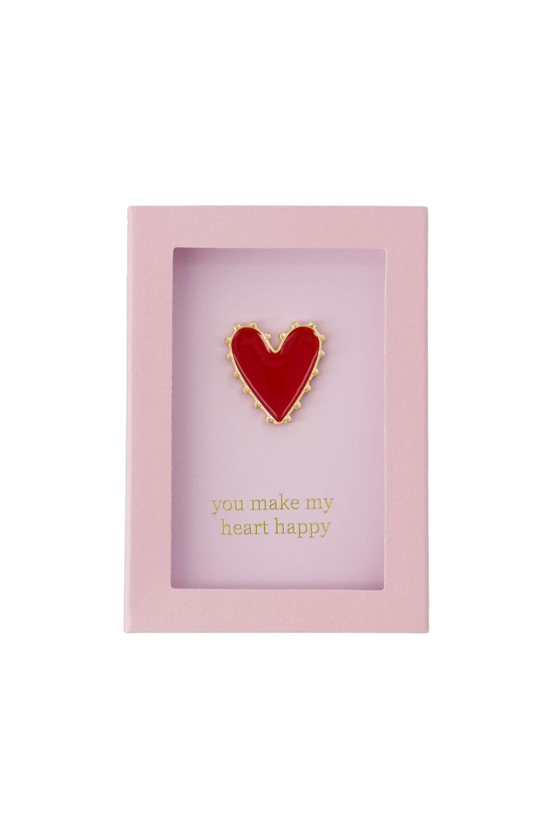 Zusss | Broche in doosje you make my heart happy