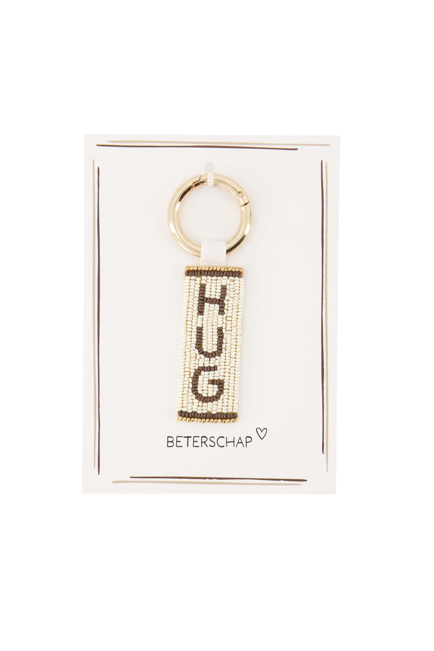 Zusss | Postcard keychain big hug white / blue