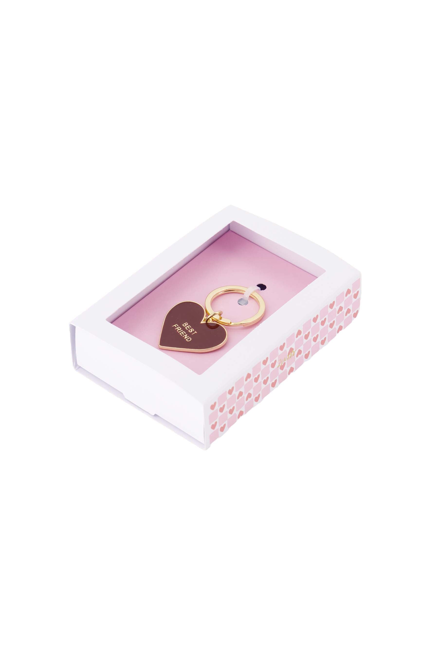 Zusss | Keychain in giftbox best friend dark red