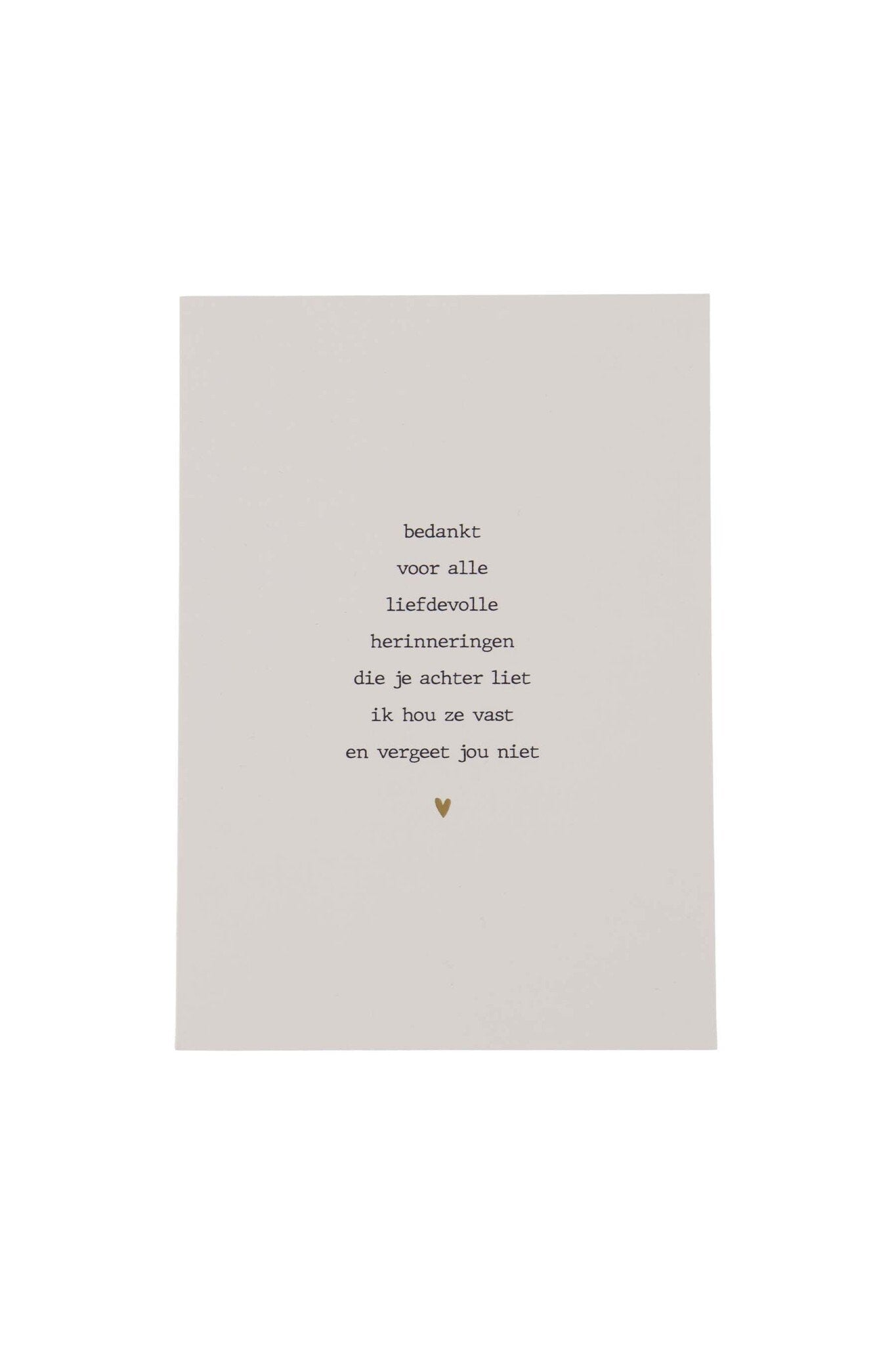 Zusss | Ansichtkaart gedichtje wit/beige