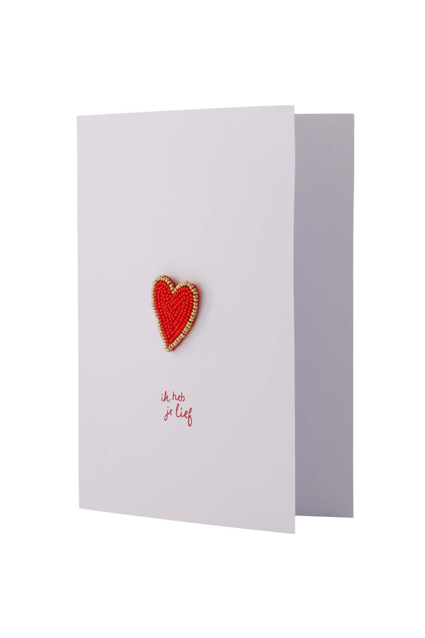 Zusss | Wenskaart broche hartje rood