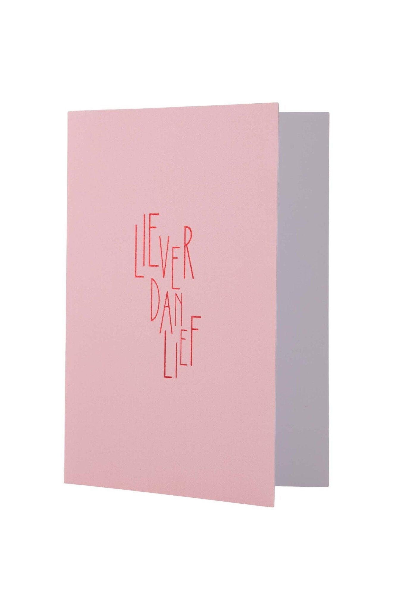 Zusss | Wenskaart liever dan lief roze/rood