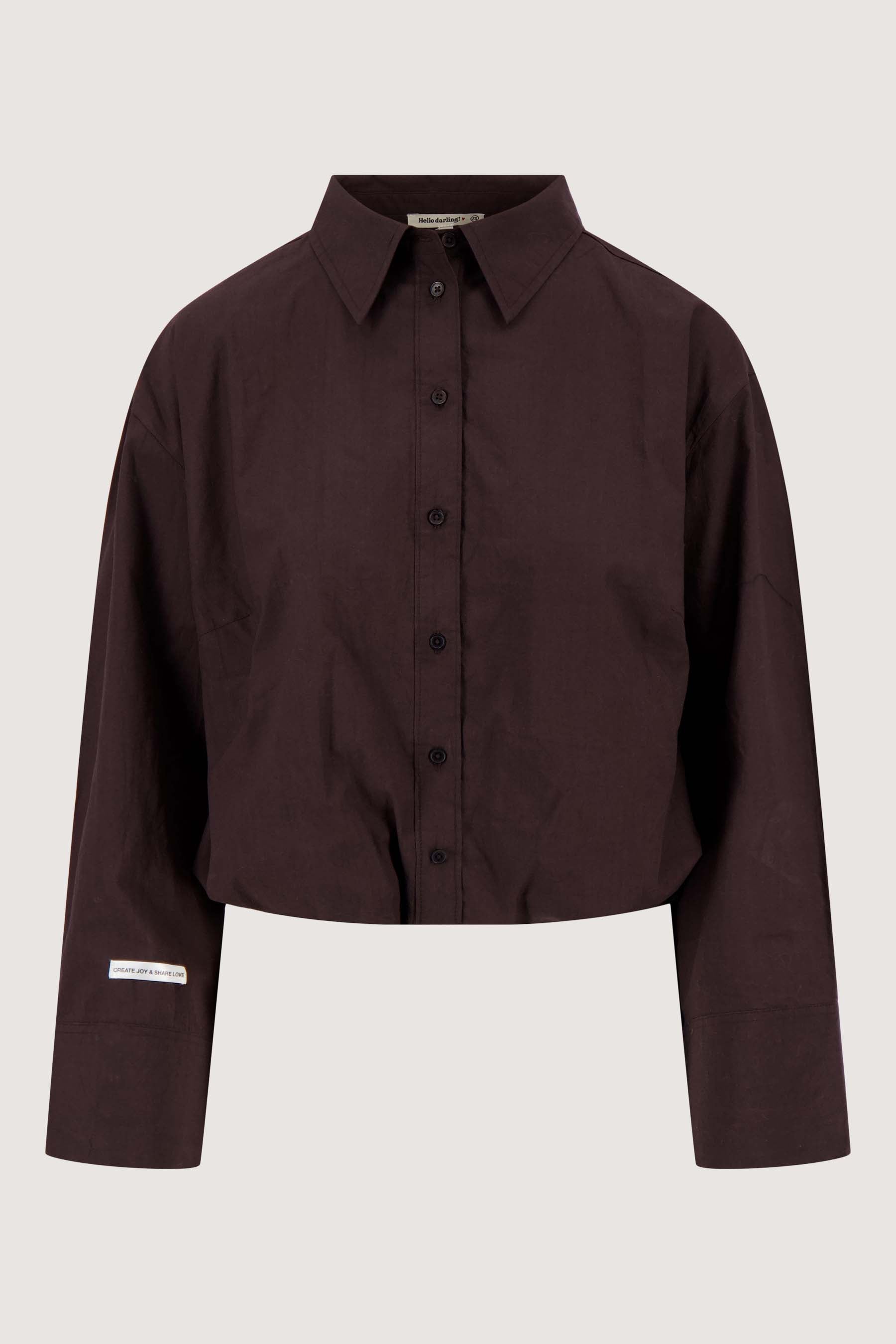 Zusss | Blouse balloon dark choco