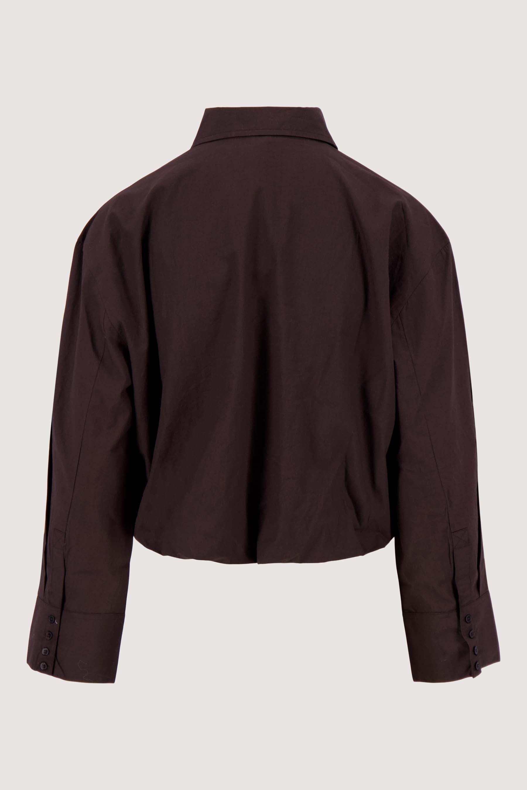 Zusss | Blouse balloon dark choco