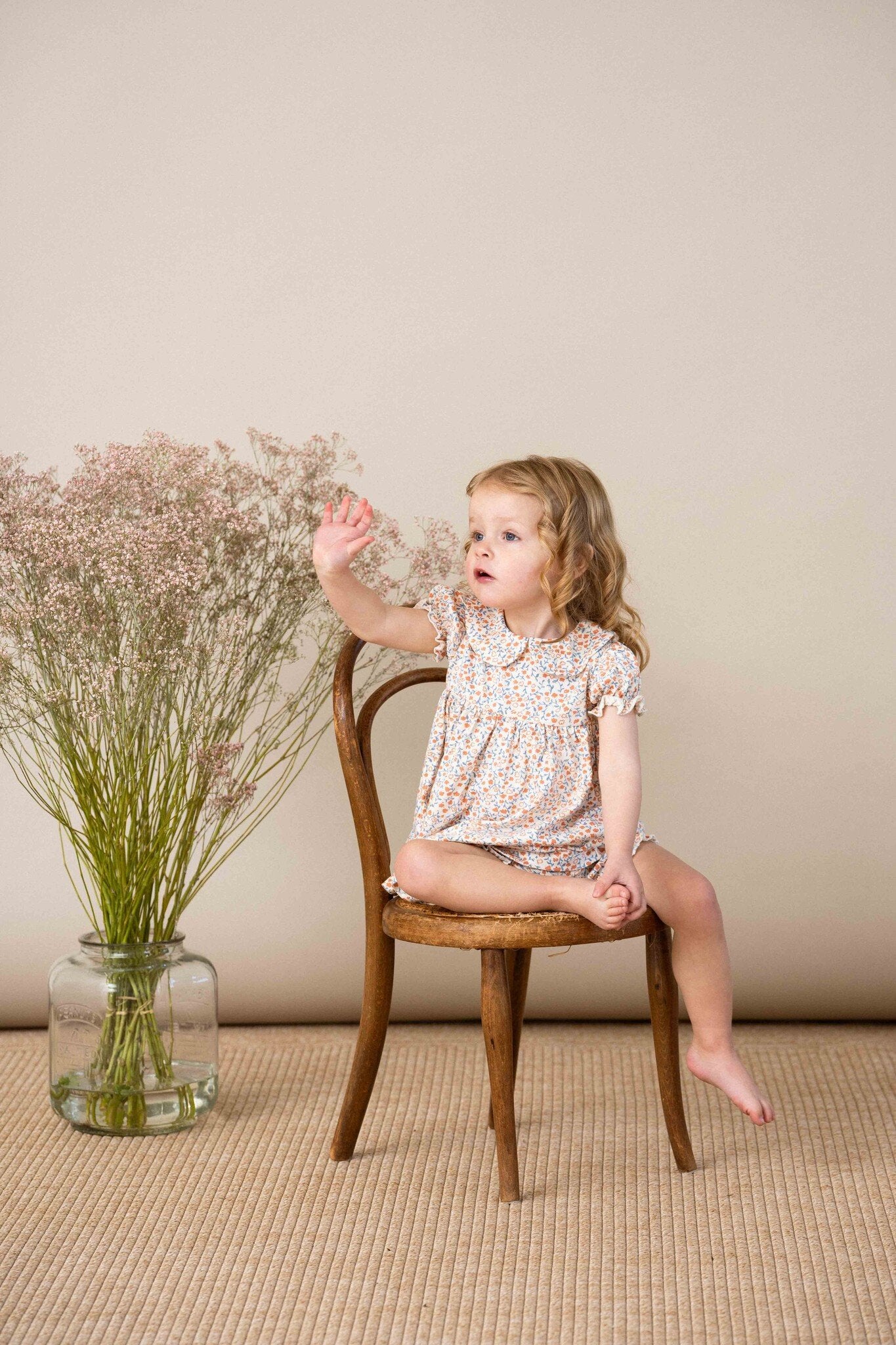 House of Jamie | Jurk baby collar peach blush