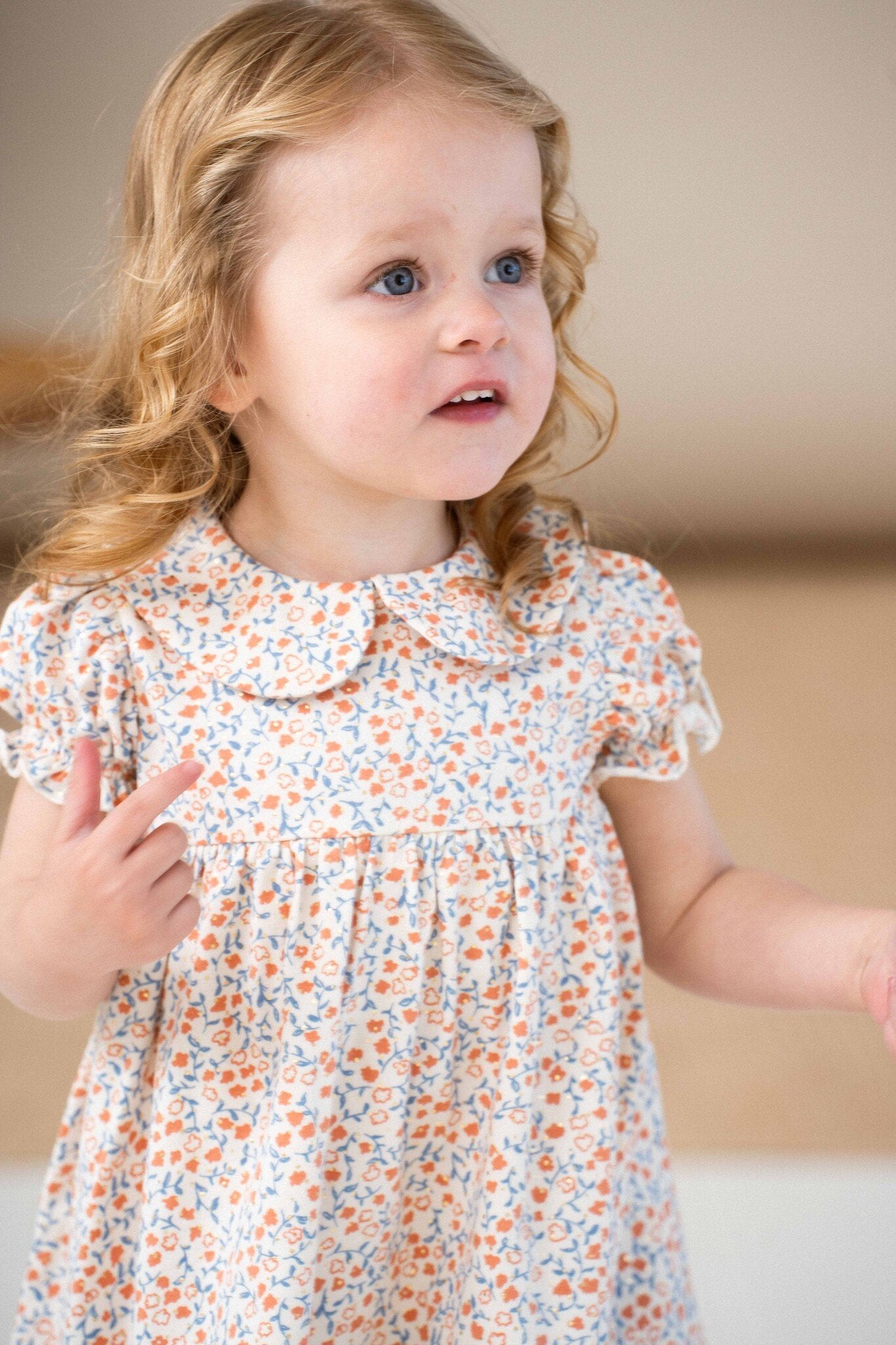 House of Jamie | Jurk baby collar peach blush