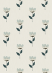Bibelotte | Behang Retrobloem blauw