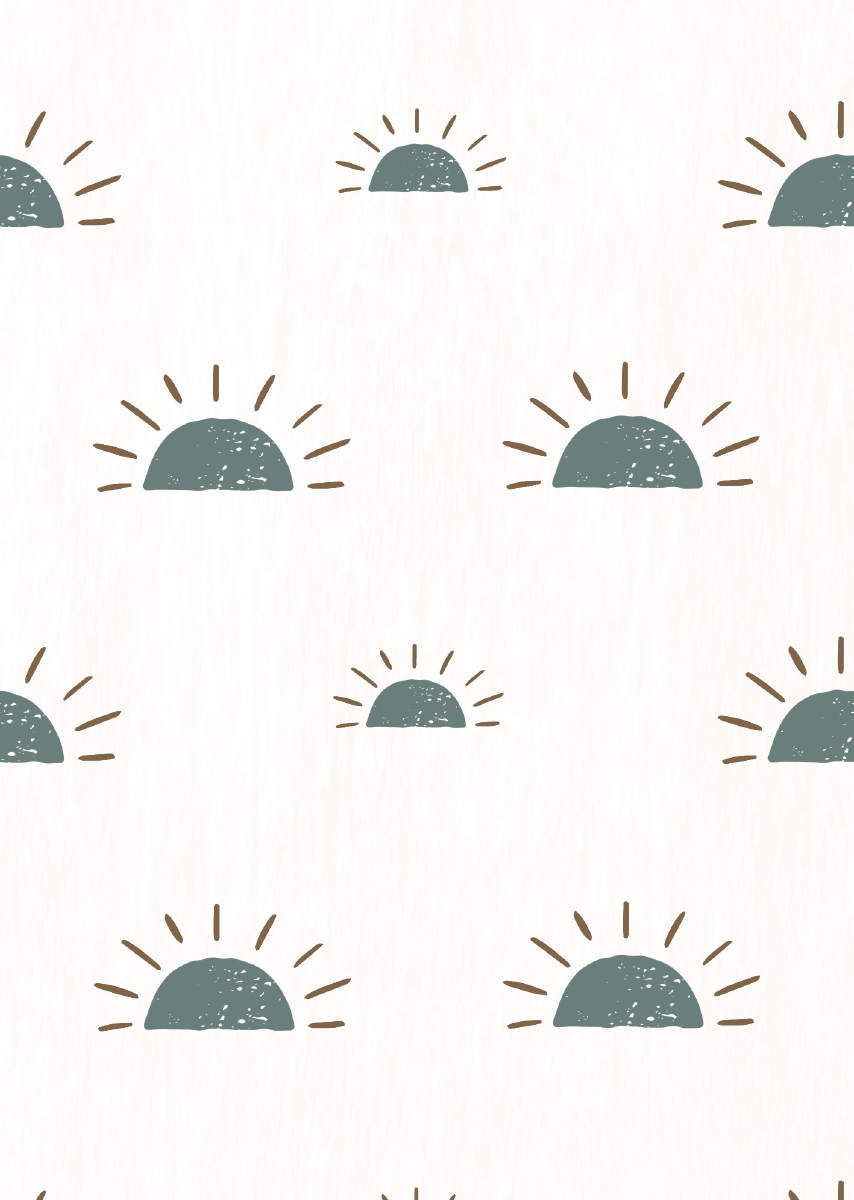 Bibelotte | Behang Ochtendgloren denimblauw