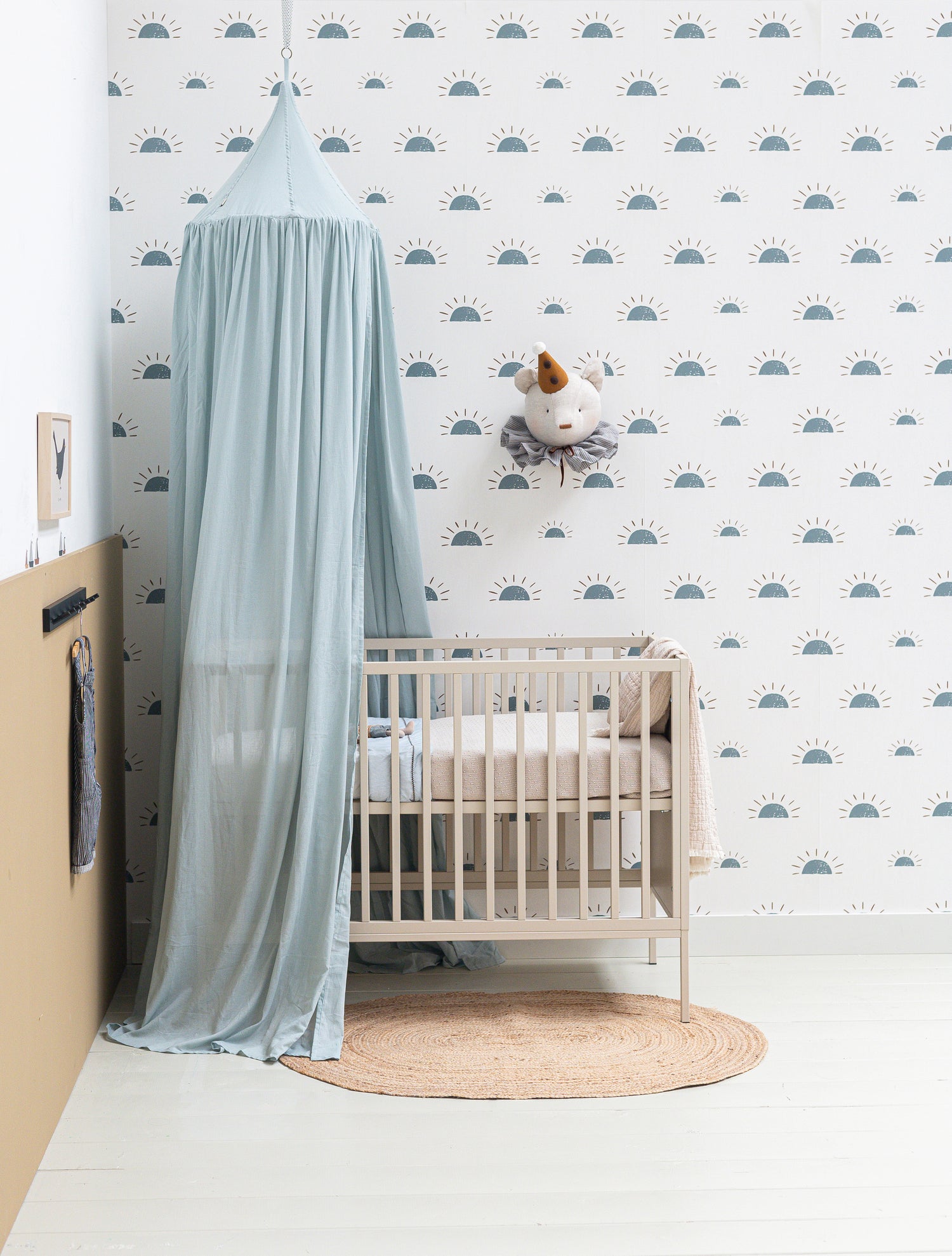 Bibelotte | Behang Ochtendgloren denimblauw