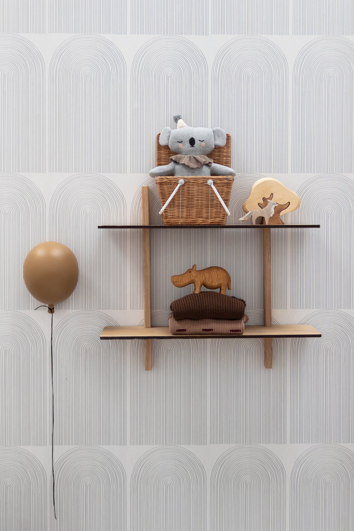 Bibelotte | Behang Regenbogen denimblauw