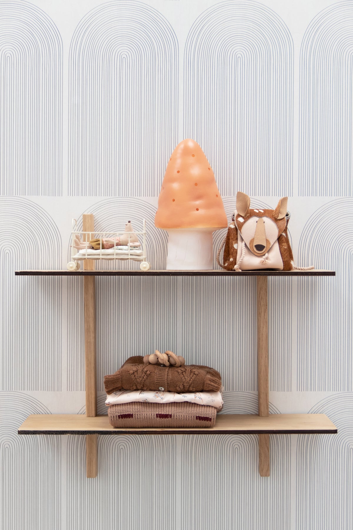 Bibelotte | Behang Regenbogen denimblauw