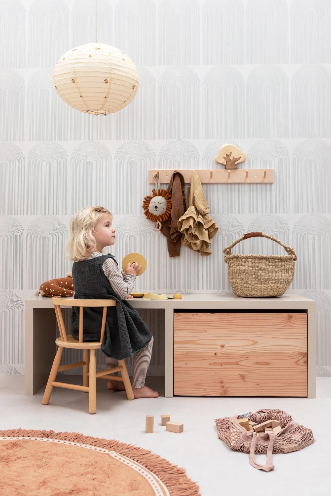 Bibelotte | Behang Regenbogen denimblauw
