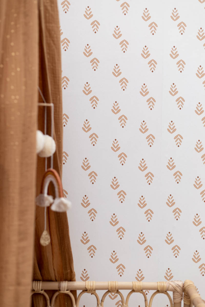 Bibelotte | Behang Cappuccino roze