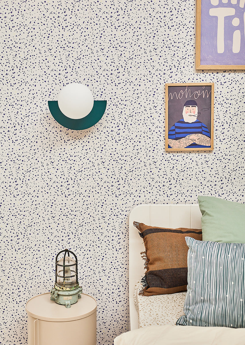 Bibelotte | Behang Terrazzo Kobalt