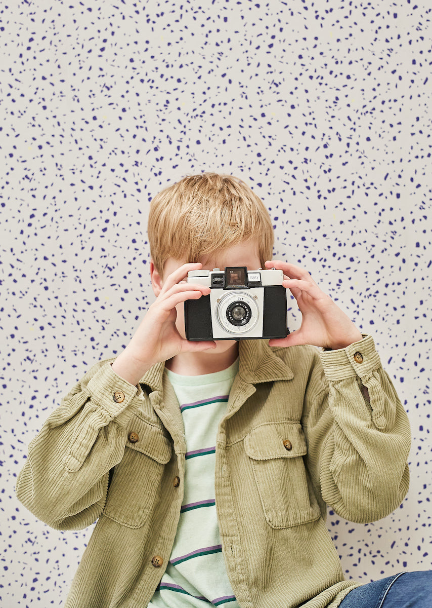 Bibelotte | Behang Terrazzo Kobalt