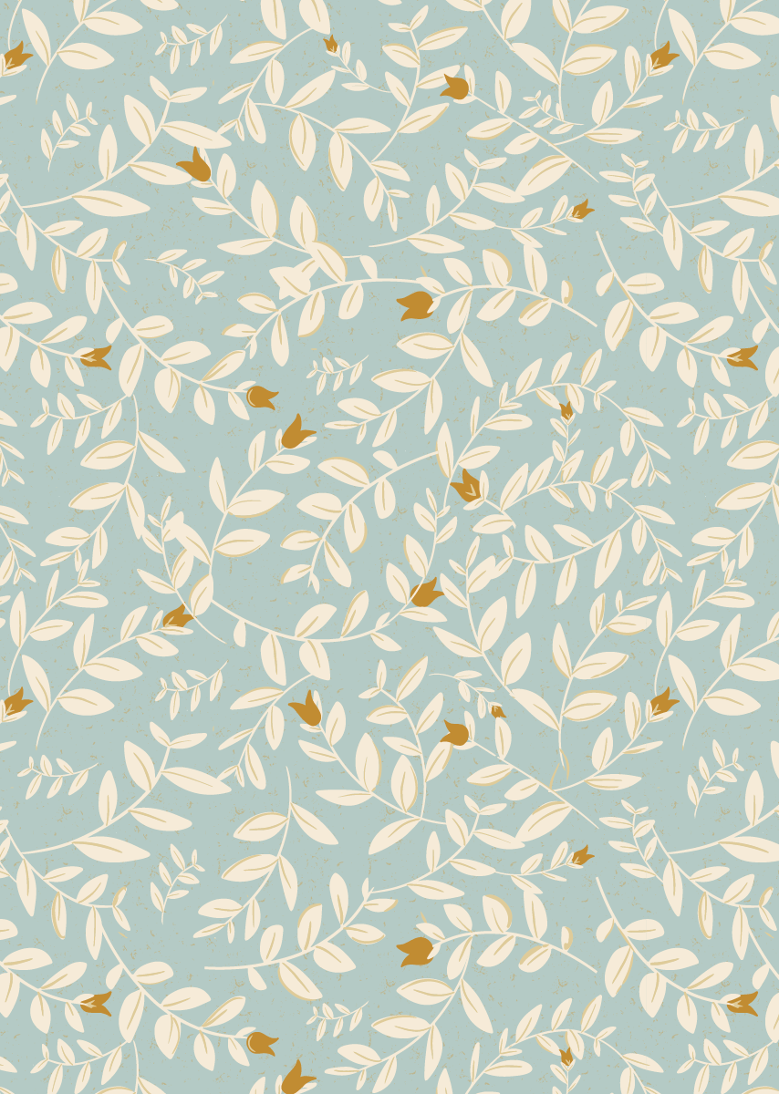 Bibelotte | Behang Flora ijsblauw
