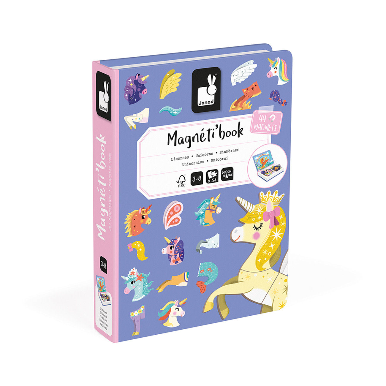 Janod | Magneetboek eenhoorn