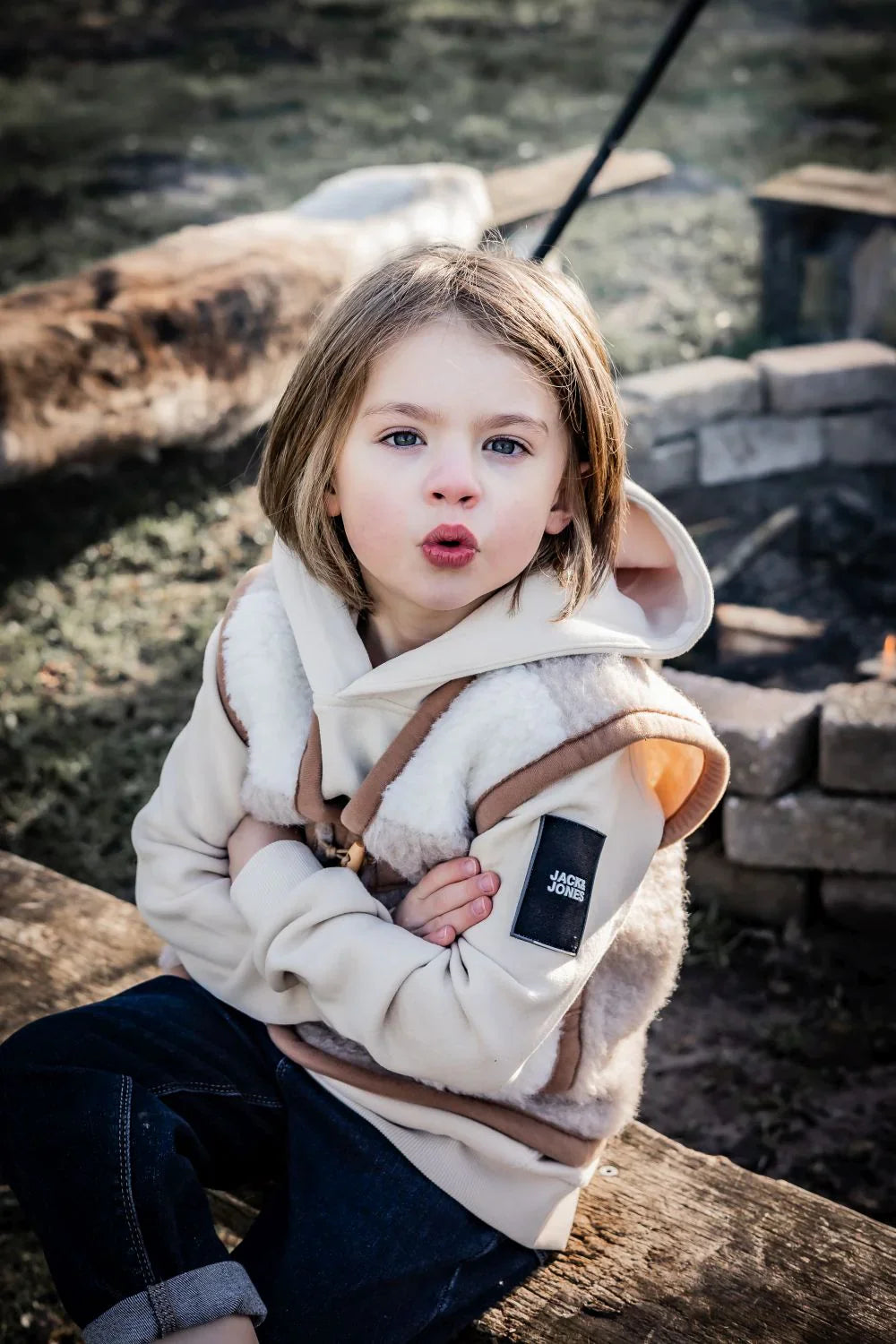 Alwero | Bodywarmer alpen jr. dubbel beige