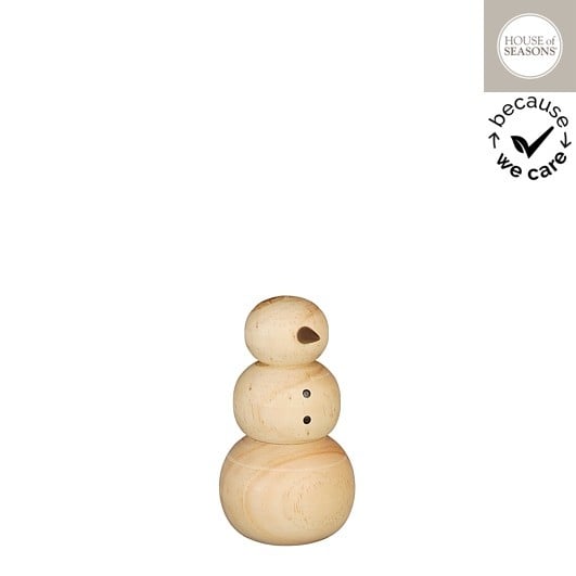 Selected by | Sneeuwman bruin 12x7cm