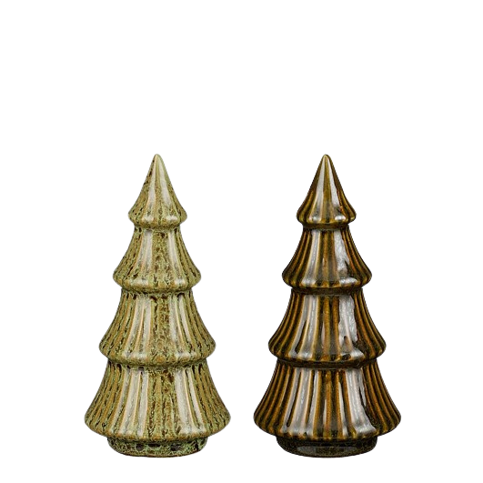 Selected By | Decoratie kerstboom groen/bruin 2 assorti