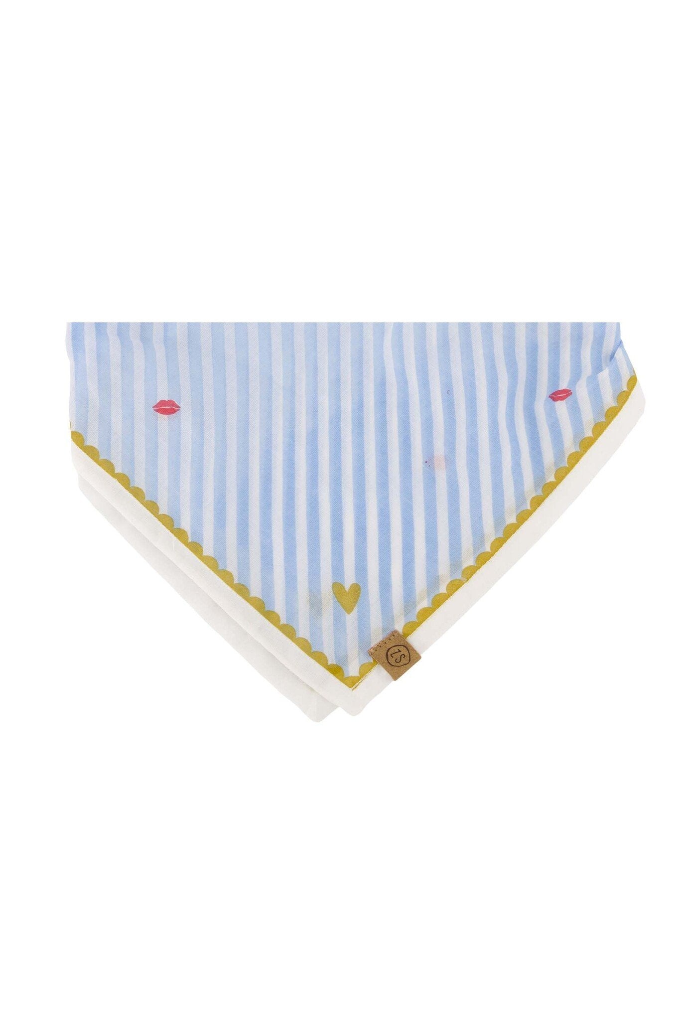 Zusss | Bandana voor je hondje Bisous gestreep wit/blauw