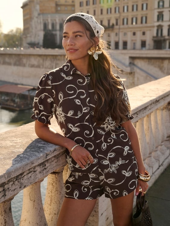 Ydence | Blouse Leila dark brown