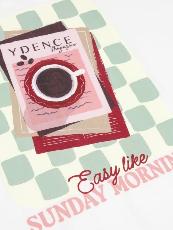 Ydence | T-shirt Sunday mornings off-white