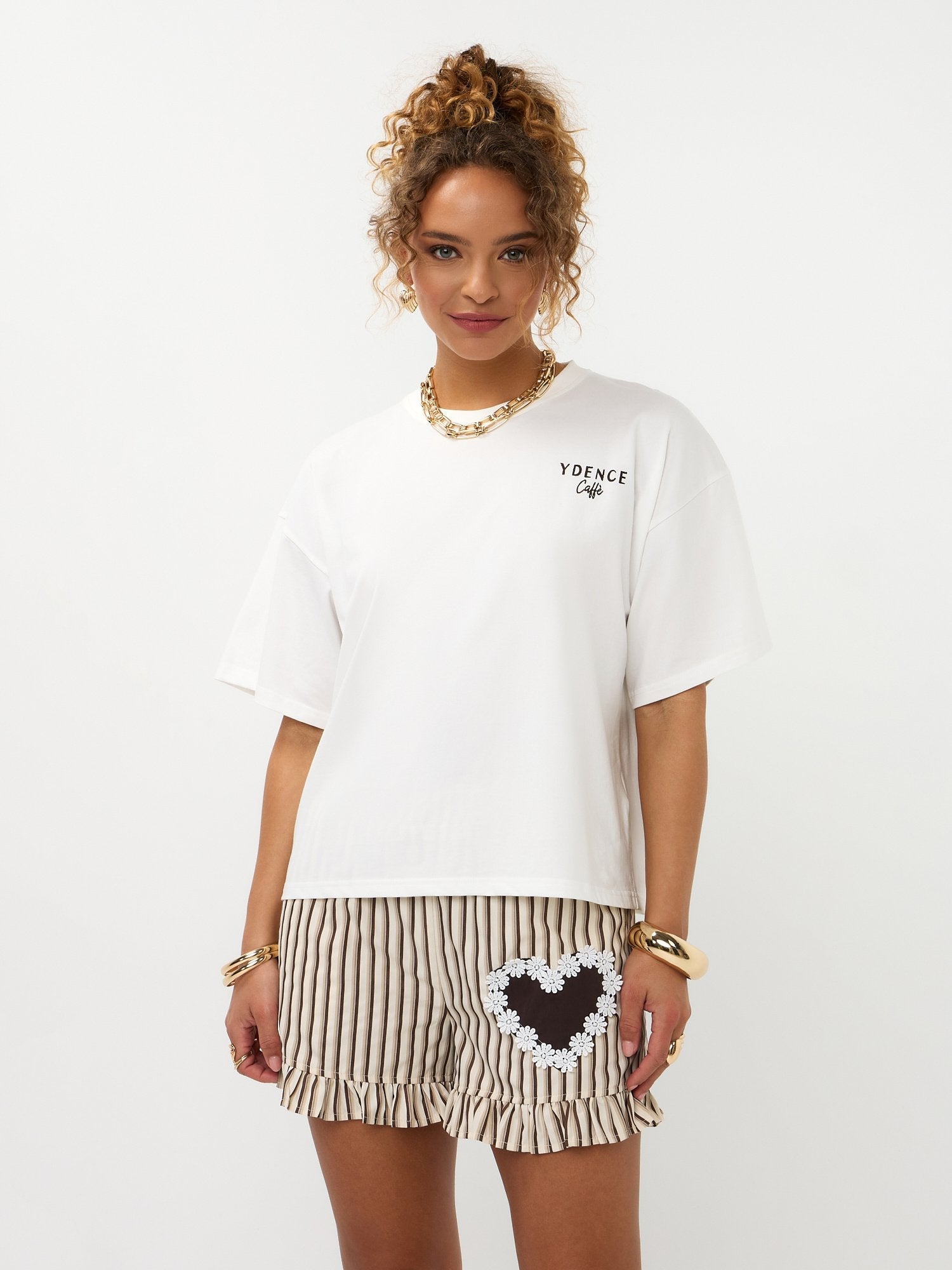 Ydence | T-shirt Ydence café off-white