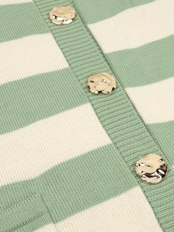 Ydence | Top Judith knitted sage green ecru