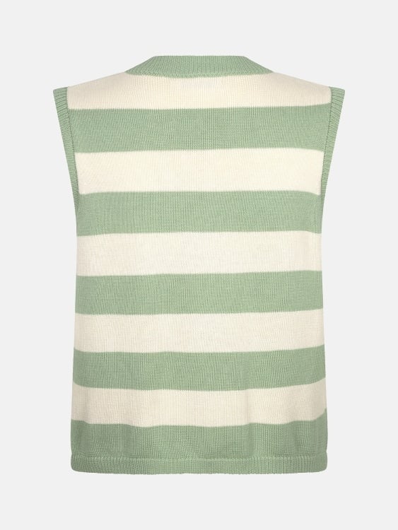 Ydence | Top Judith knitted sage green ecru