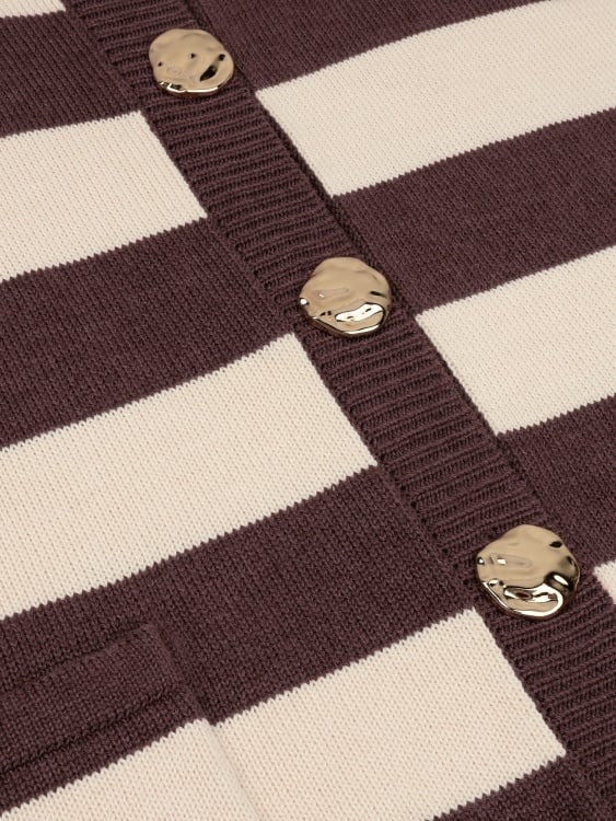 Ydence | Top Judith knitted brown ecru
