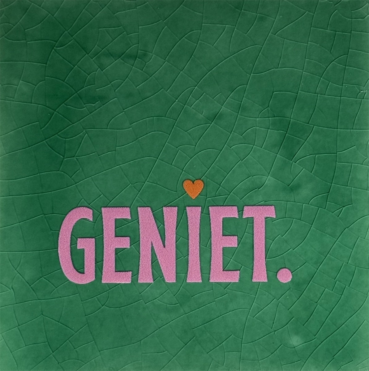 Yett | Tegeltje zeegroen Geniet.