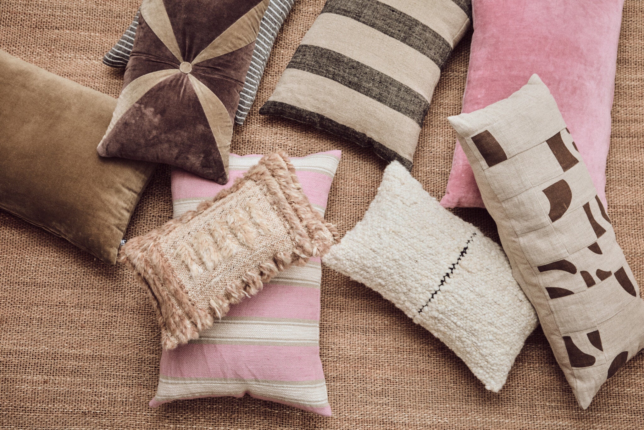 HK Living | Kussen velvet brown 50x30cm