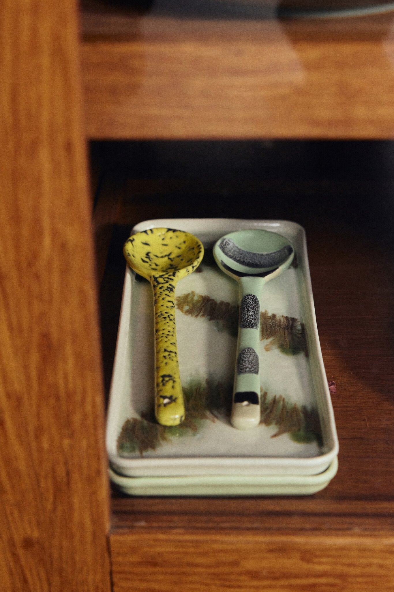 HK Living | 70's servies serveer lepels mines set van 2
