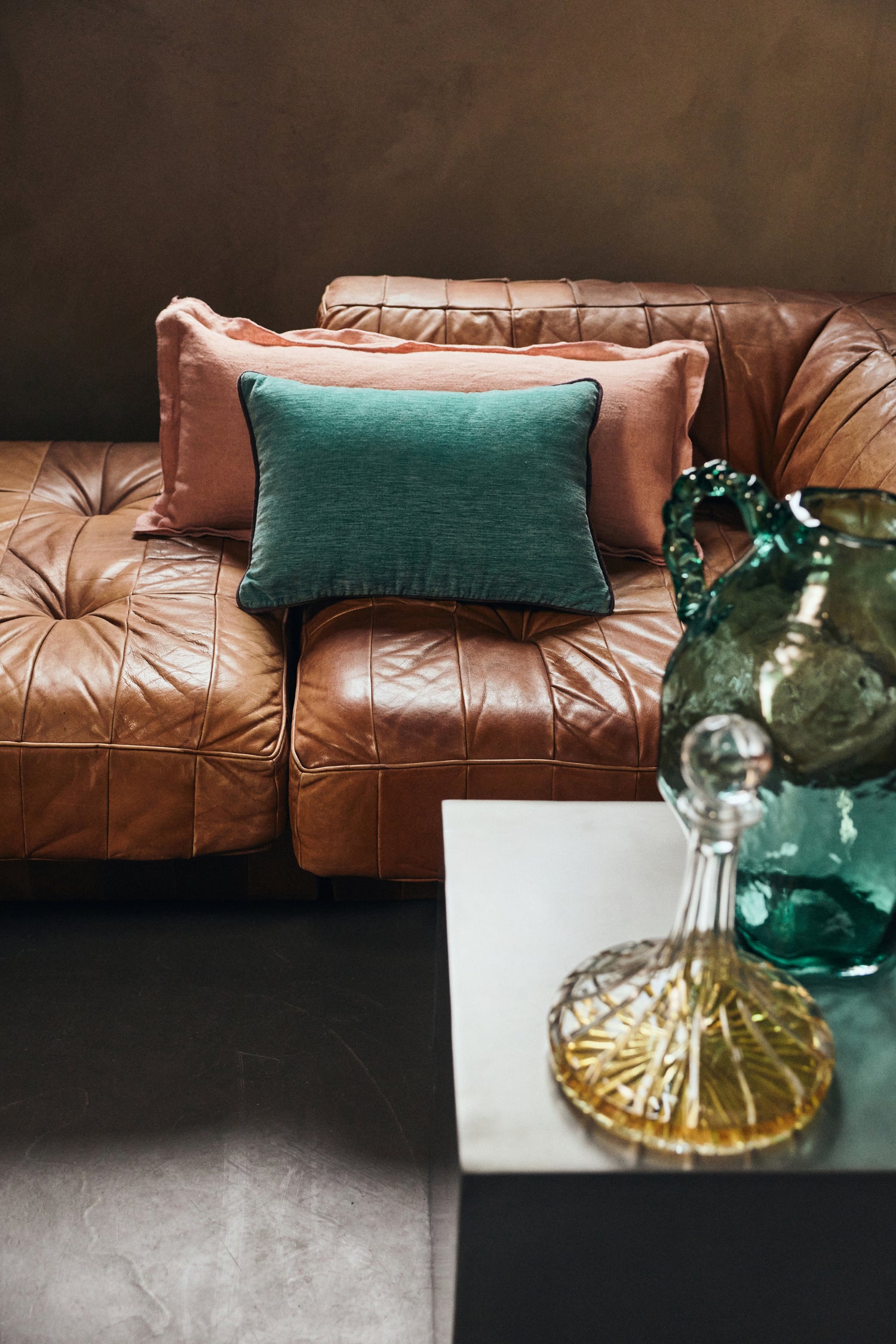 HK Living | Kussen velvet deep sea 50x35cm