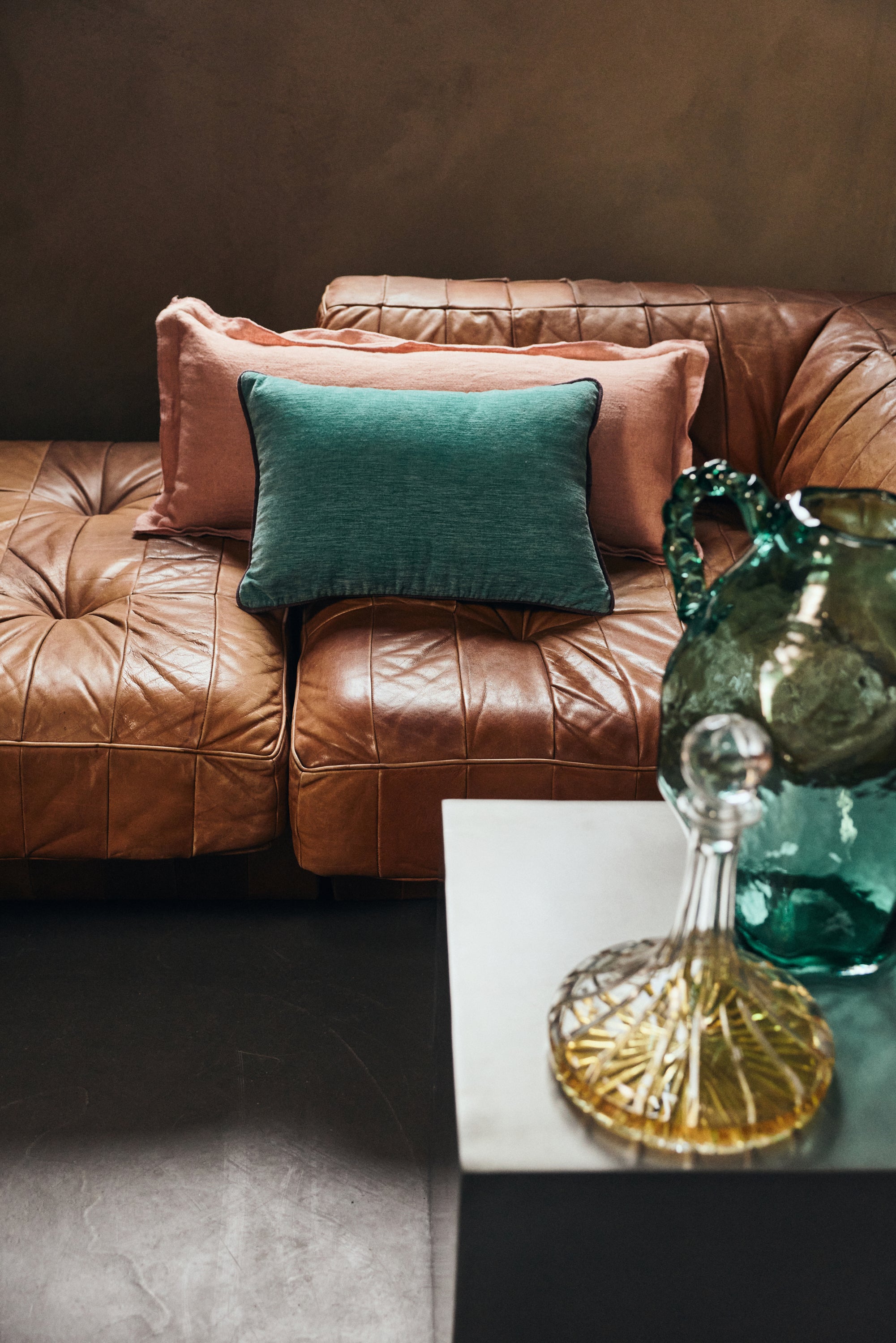 HK Living | Kussen velvet deep sea 50x35cm