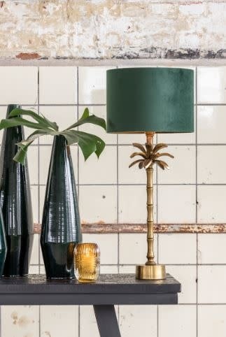 Shade cylinder 25-25-18 cm VELOURS dutch green