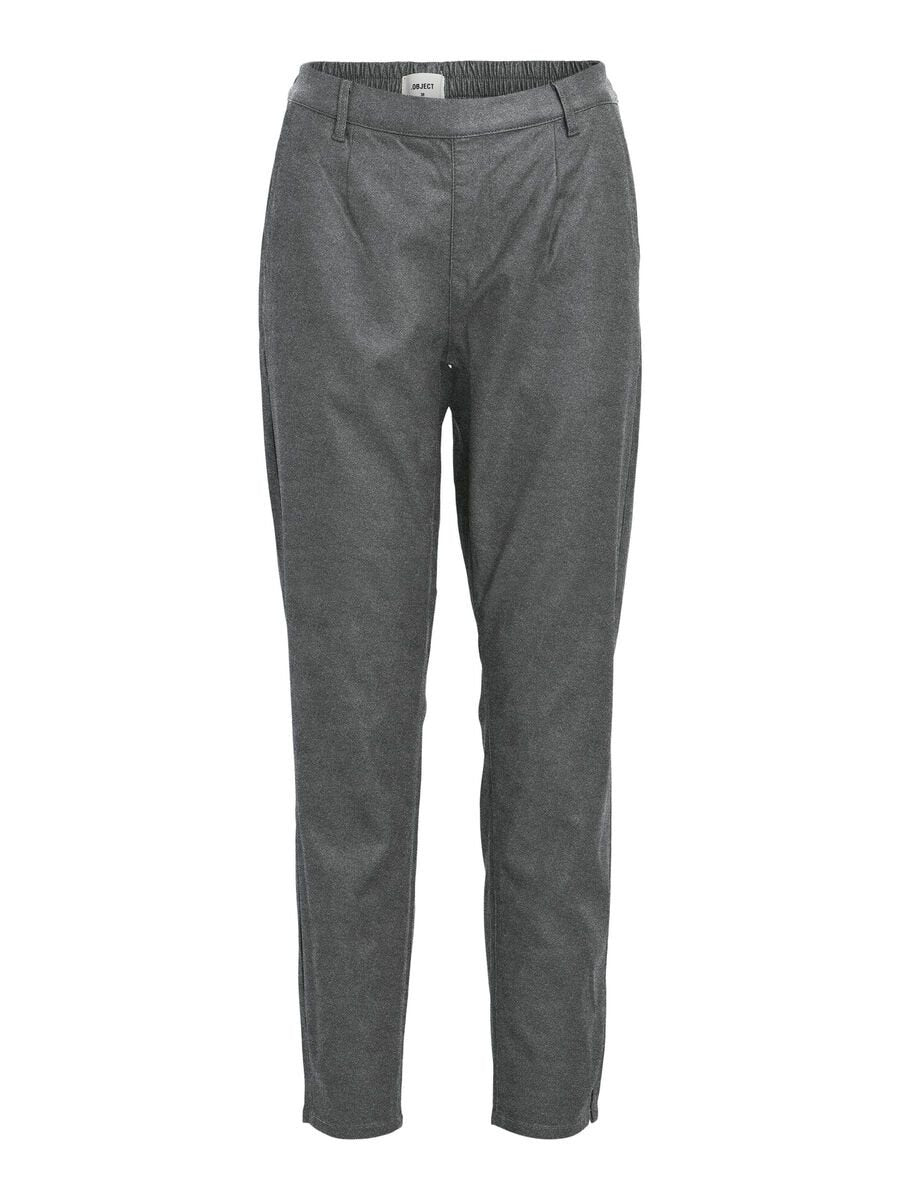 Object | Broek brushed metallic grijs