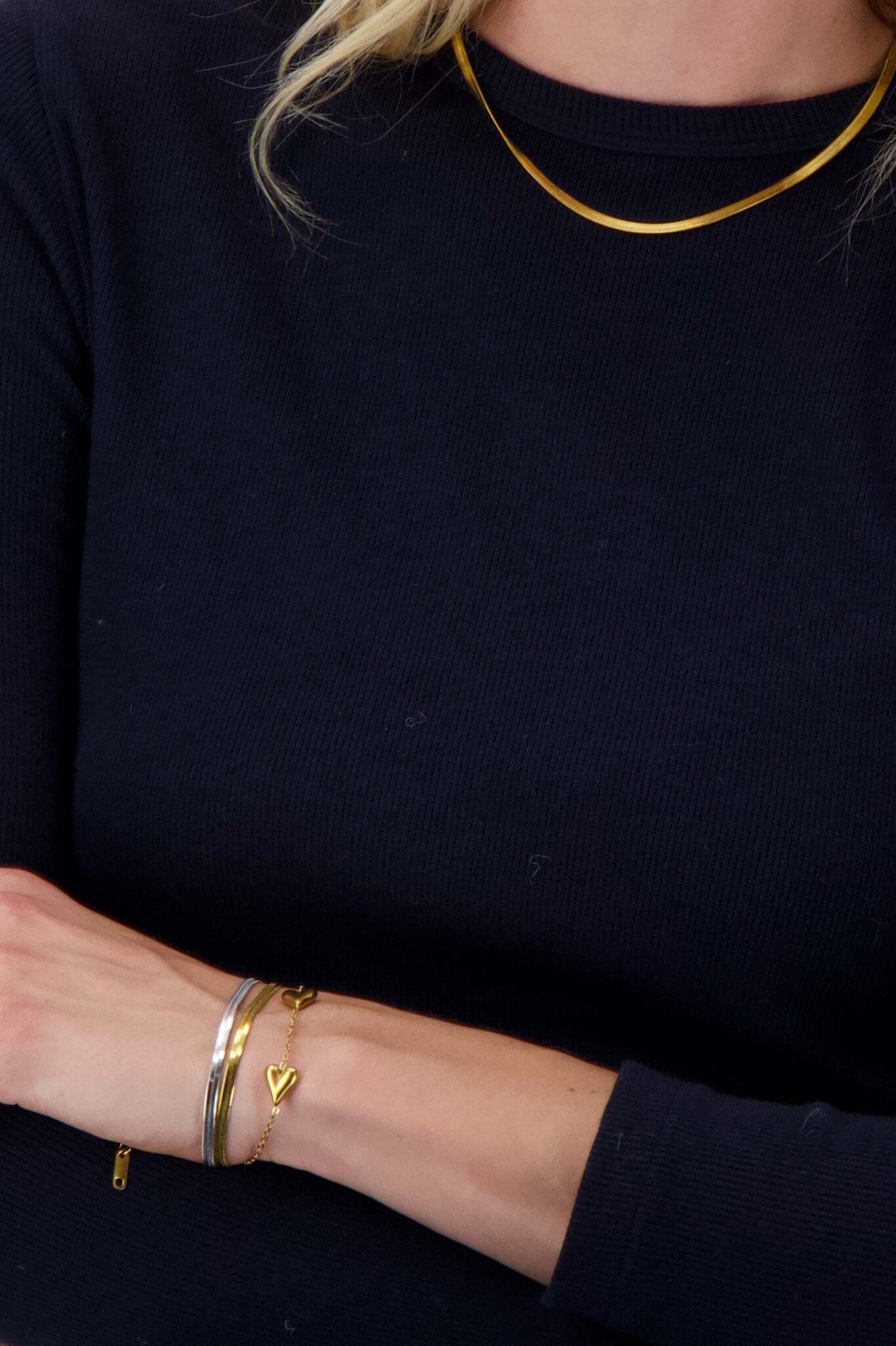 Zusss | Armband plat visgraat zilver