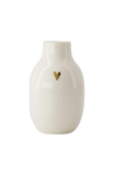 Zusss | Vaasje keramiek hartje wit / goud