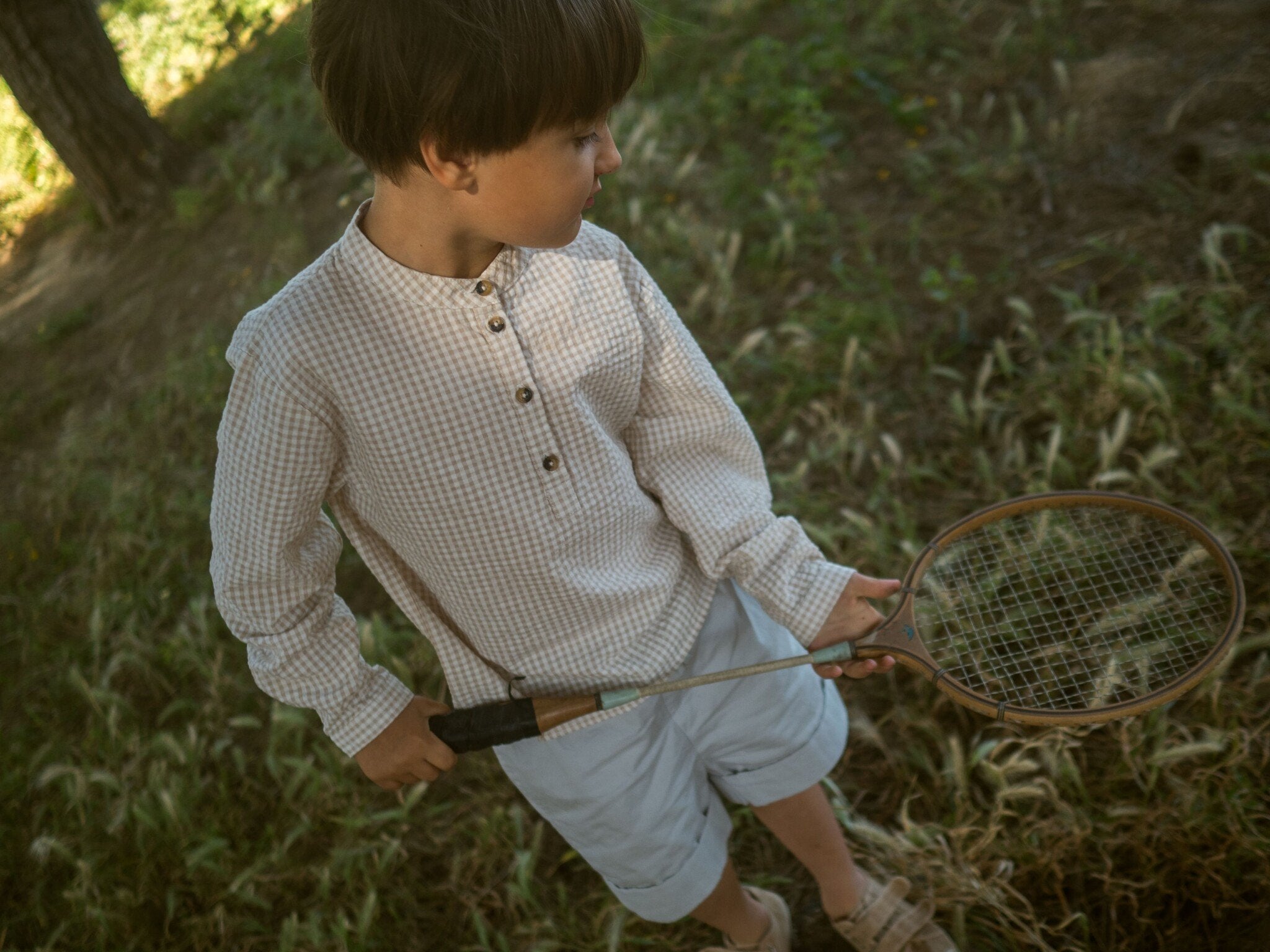 MarMar | Longsleeve tokyo Grey Sand Gingham