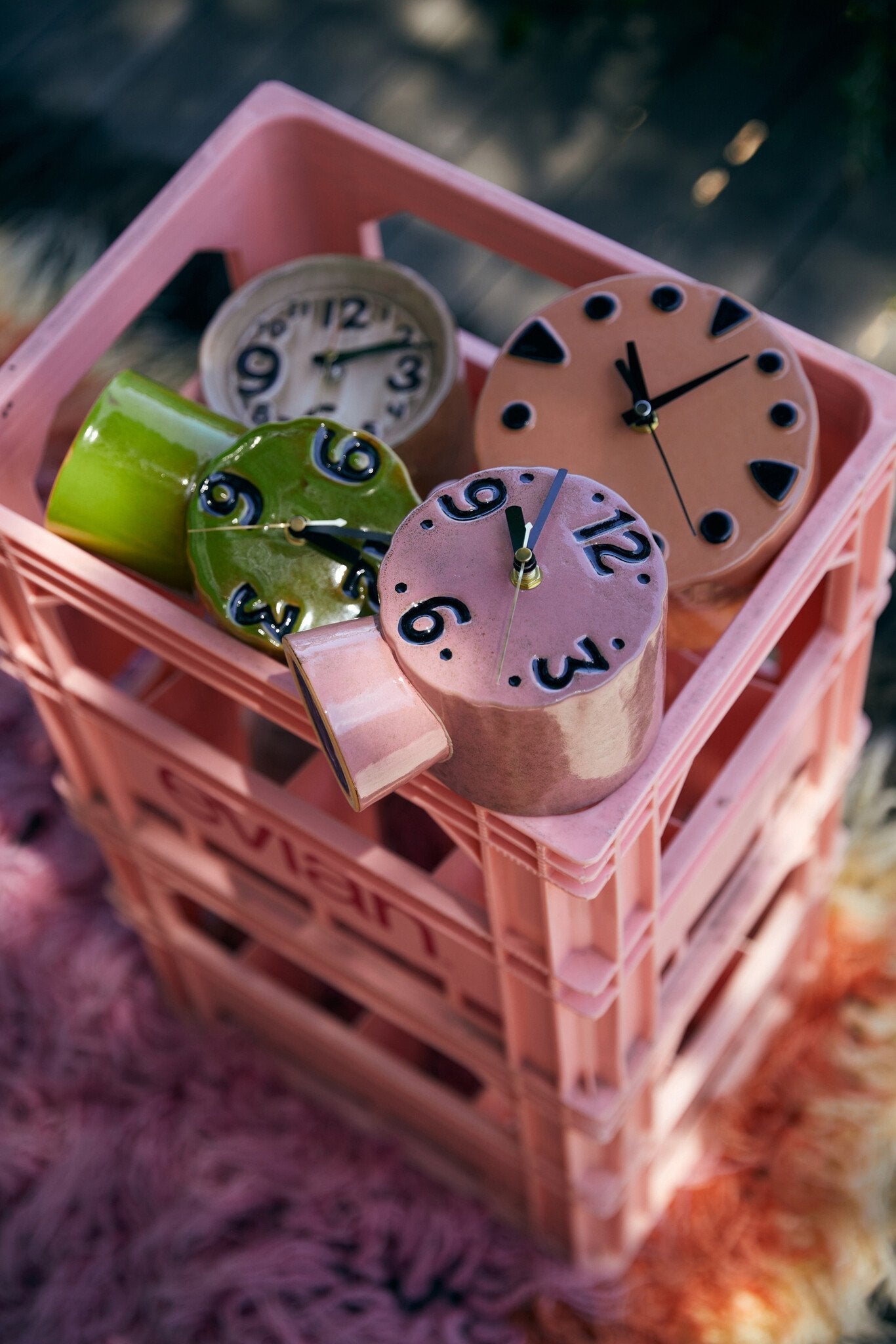 HK Living | Retro clock pink