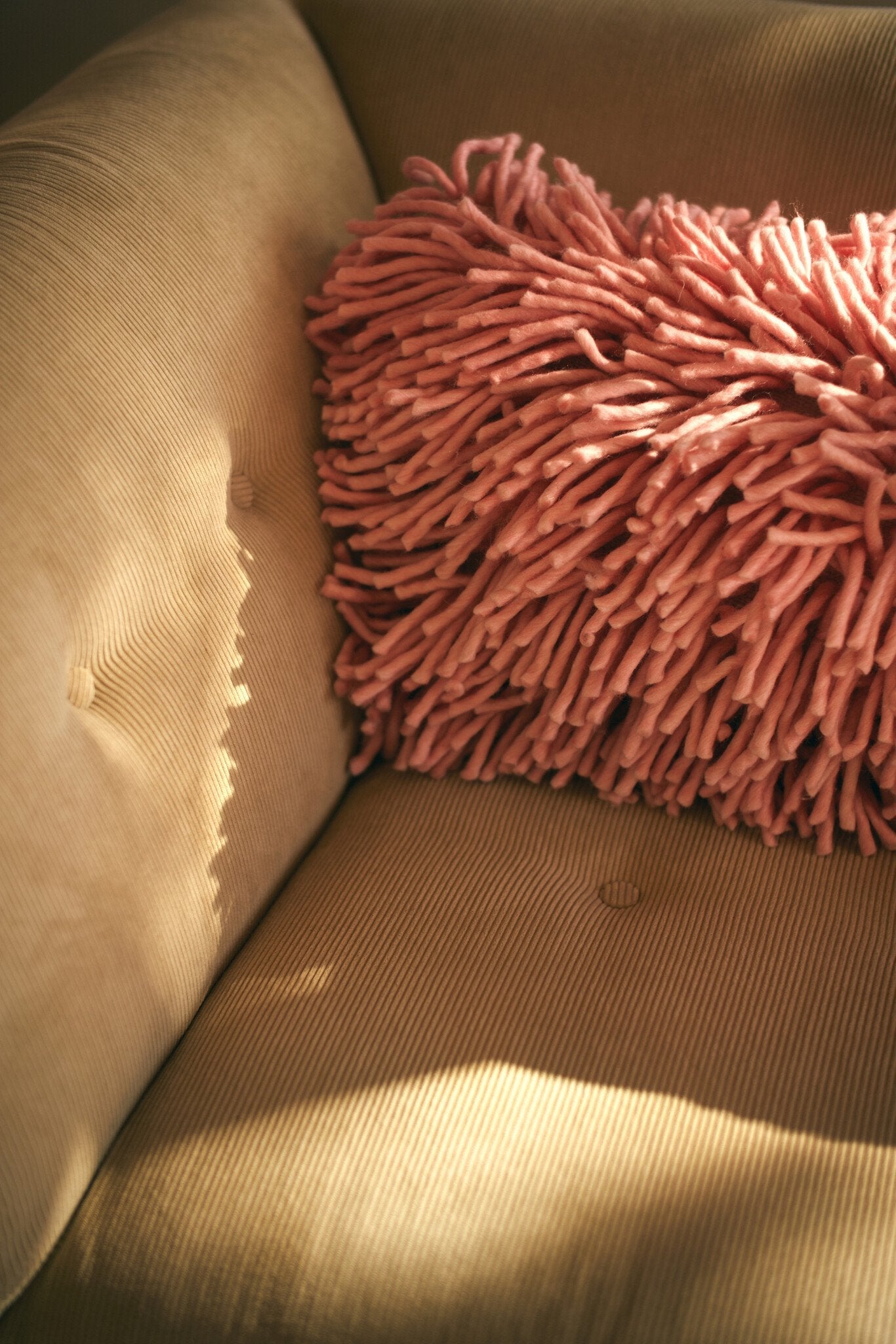 HK Living | Kussen rugged wool pink 60x40cm