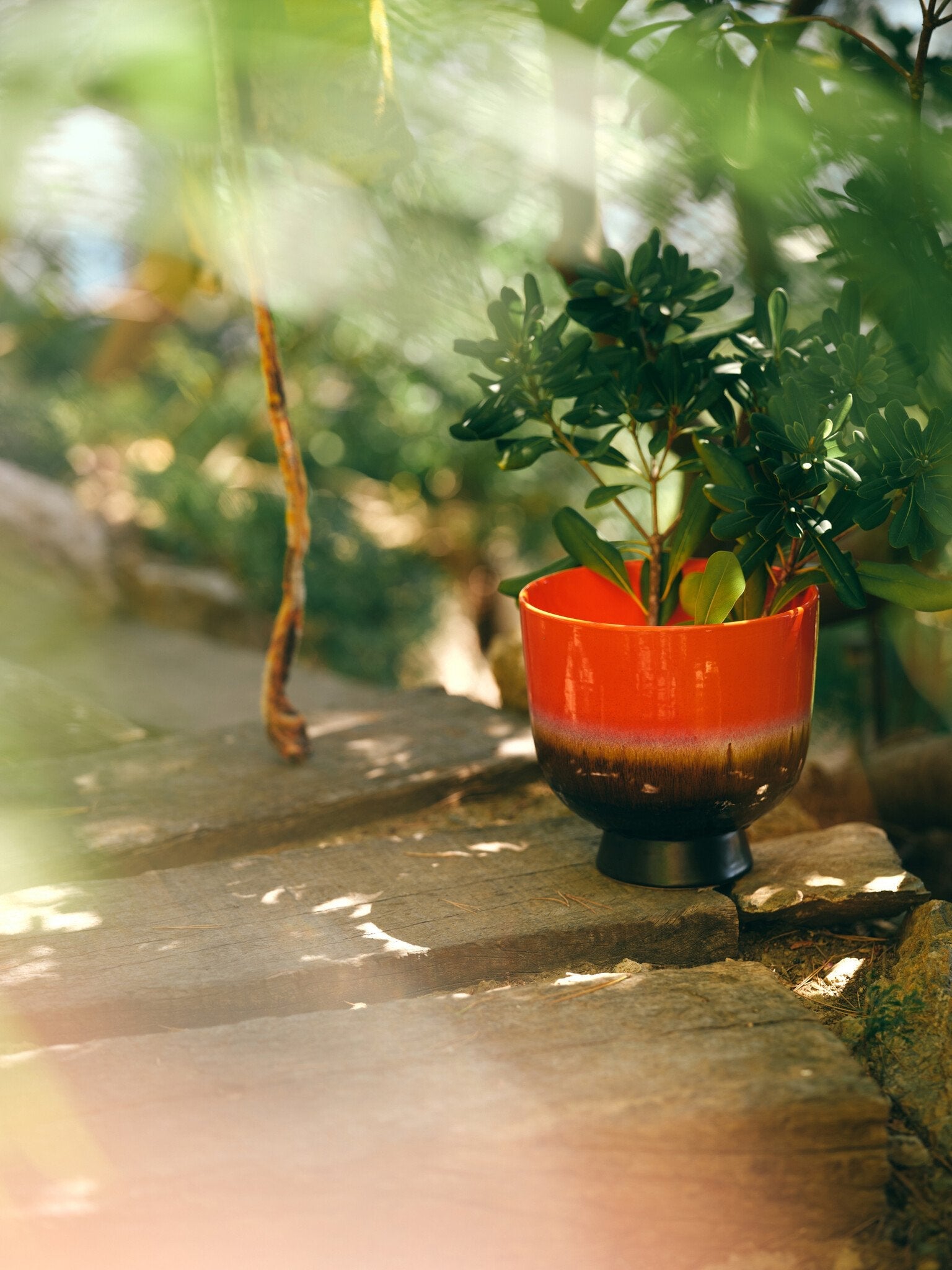 HK Living | Retro flower pot cherry red