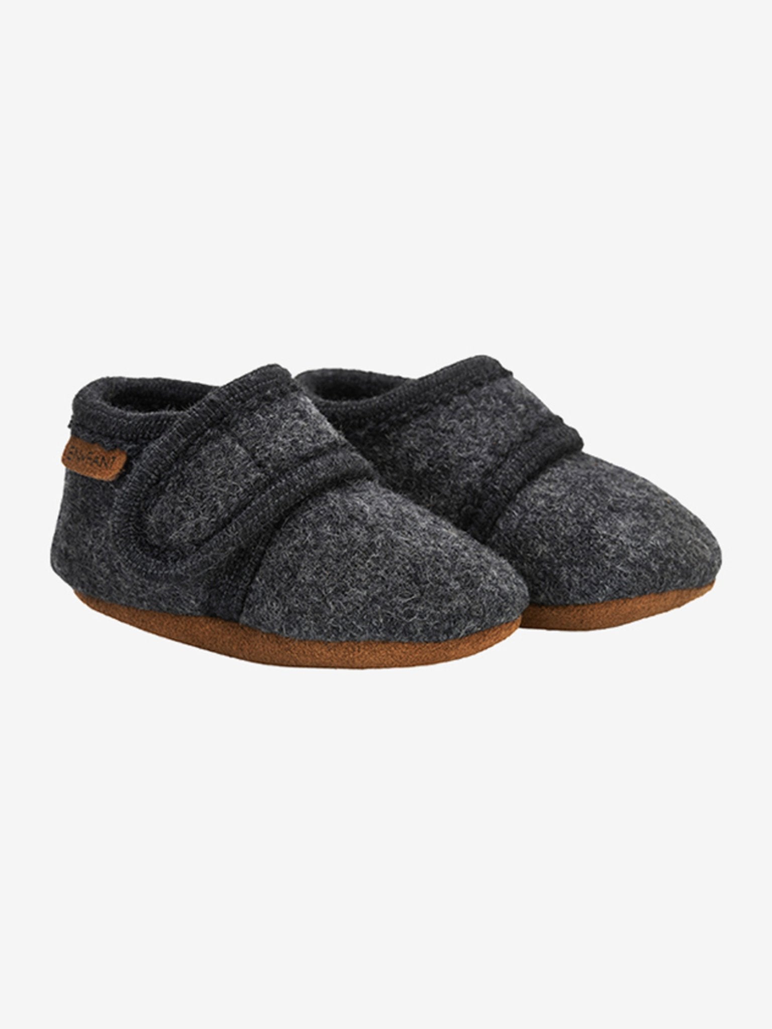 Enfant | Sloffen wol dark grey melange