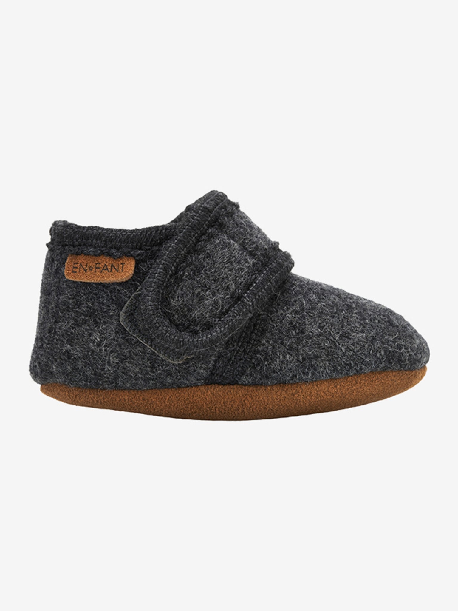 Enfant | Sloffen wol dark grey melange